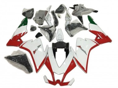 2009-2015 Aprilia RSV4 1000 Motorcycle Fairings - Red White Green Canada