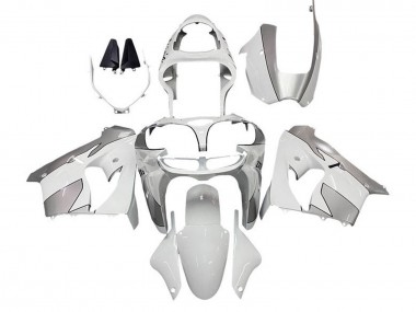2000-2001 Kawasaki ZX9R Motorcycle Fairings - White Silver Canada