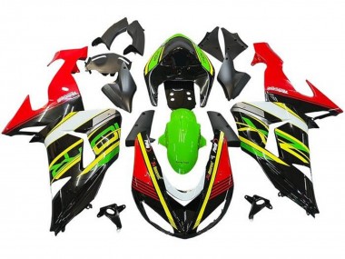 2006-2007 Kawasaki ZX10R Motorcycle Fairings - Red Green Yellow Black Canada