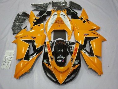 2006-2007 Kawasaki ZX10R Motorcycle Fairings - Orange White Black Racing Elf Canada