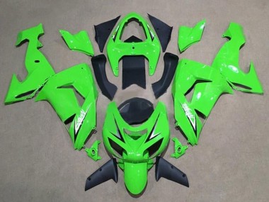 2006-2007 Kawasaki ZX10R Motorcycle Fairings - Green White Black Canada
