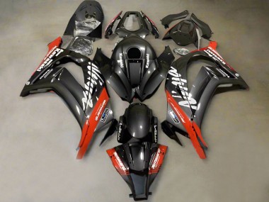 2011-2015 Kawasaki ZX10R Motorcycle Fairings - Faux Carbon Fiber Red White Canada