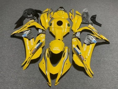 2016-2020 Kawasaki ZX10R Motorcycle Fairings - Yellow Blue White Trick Star Eva Racing Canada