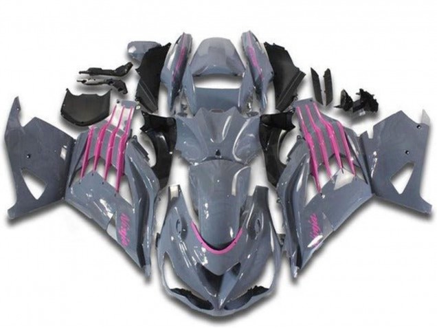 2012-2024 Kawasaki ZX14R ZZR1400 Motorcycle Fairings - Nardo Grey Pink Canada