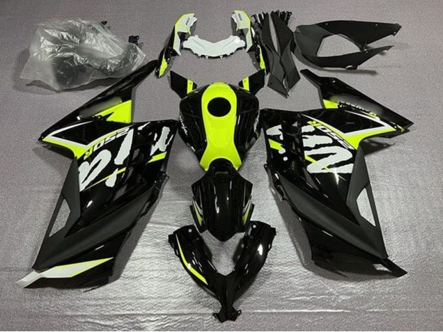 2013-2017 Kawasaki EX300 Motorcycle Fairings - Glossy Black Neon Yellow White Canada
