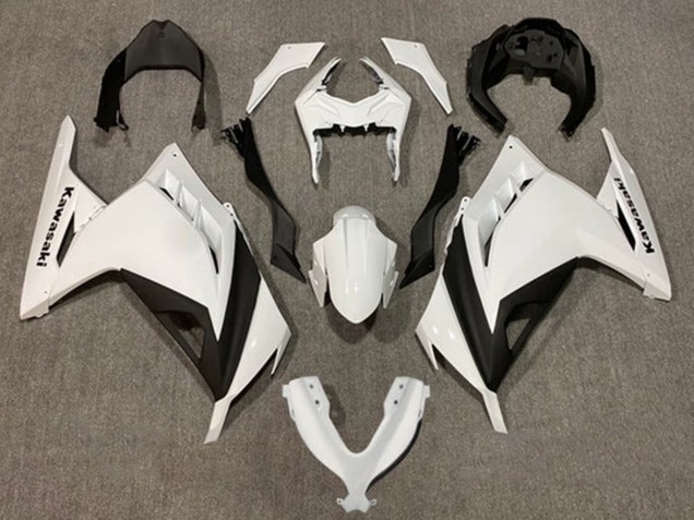 2013-2017 Kawasaki EX300 Motorcycle Fairings - Pearl White Black Canada