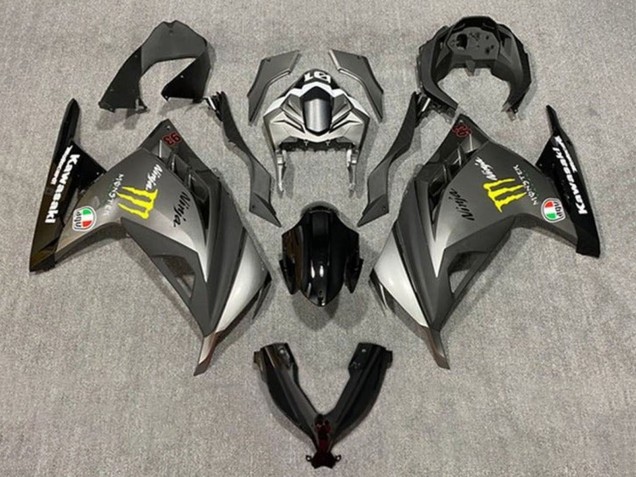 2013-2017 Kawasaki EX300 Motorcycle Fairings - Matte Grey Black Yellow Monster Canada
