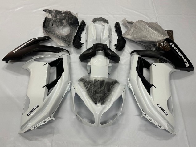 2012-2016 Kawasaki Ninja 650 EX650 Motorcycle Fairings - Pearl White Matte Black Canada