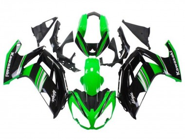 2012-2016 Kawasaki Ninja 650 EX650 Motorcycle Fairings - Green Black White Grey Stripe Canada