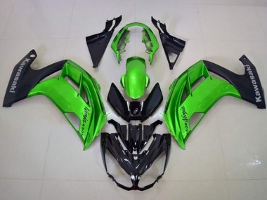2012-2016 Kawasaki Ninja 650 EX650 Motorcycle Fairings - Green Matte Black Canada