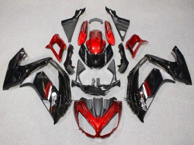 2012-2016 Kawasaki Ninja 650 EX650 Motorcycle Fairings - Red Glossy Black Canada