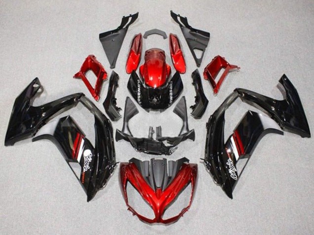 2012-2016 Kawasaki Ninja 650 EX650 Motorcycle Fairings - Red Glossy Black Canada