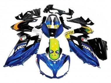 2012-2016 Kawasaki Ninja 650 EX650 Motorcycle Fairings - Blue Yellow Shark Canada