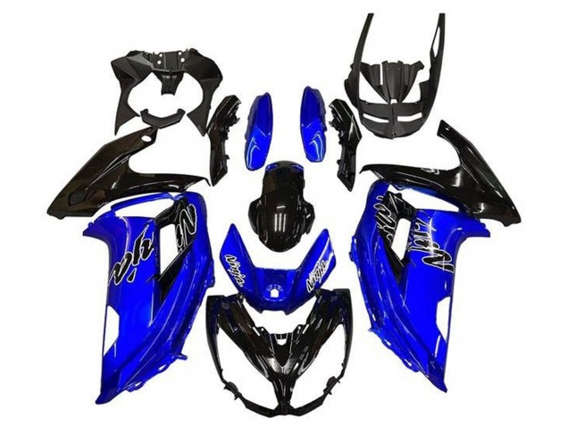 2012-2016 Kawasaki Ninja 650 EX650 Motorcycle Fairings - Blue Glossy Black Canada