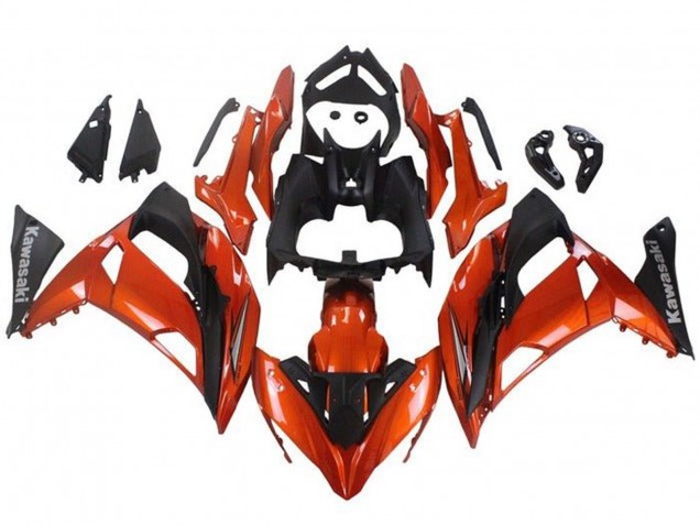 2017-2019 Kawasaki Ninja 650 EX650 Motorcycle Fairings - Orange Matte Black Canada