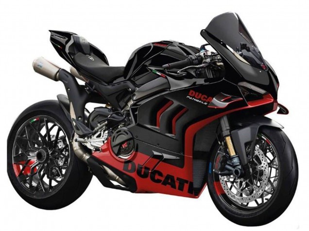 2022-2024 Ducati Panigale V4 V4S Motorcycle Fairings - Black Red Canada