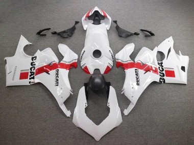 2020-2021 Ducati Panigale V4 V4S Motorcycle Fairings - White Red Stripe Canada