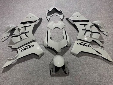 2020-2021 Ducati Panigale V4 V4S Motorcycle Fairings - Grey Glossy Black Canada