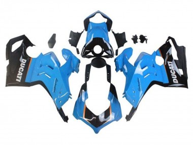 2020-2021 Ducati Panigale V4 V4S Motorcycle Fairings - Light Blue Orange Glossy Black Canada