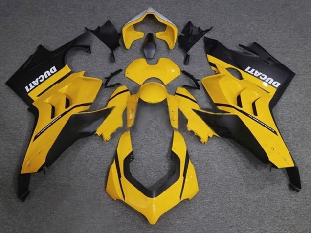 2020-2021 Ducati Panigale V4 V4S Motorcycle Fairings - Yellow White Matte Black Canada