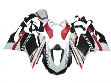 2011-2014 Ducati Panigale 1199 Motorcycle Fairings - White Red Matte Black Canada