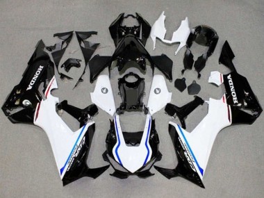 2017-2023 Honda CBR1000RR Motorcycle Fairings - White Blue Glossy Black Stripe Canada