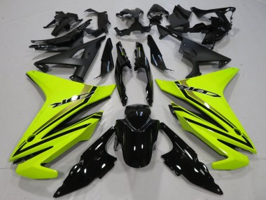 2013-2015 Honda CBR500R Motorcycle Fairings - Neon Yellow Glossy Black Canada