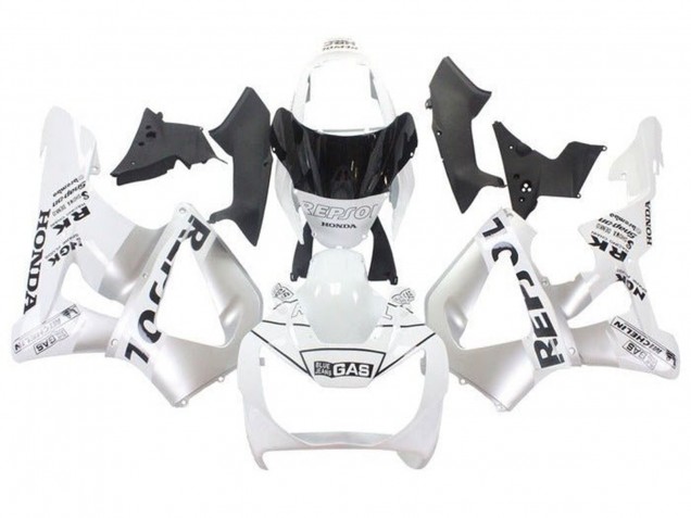 2000-2001 Honda CBR900RR 929 Motorcycle Fairings - White Silver Repsol Canada