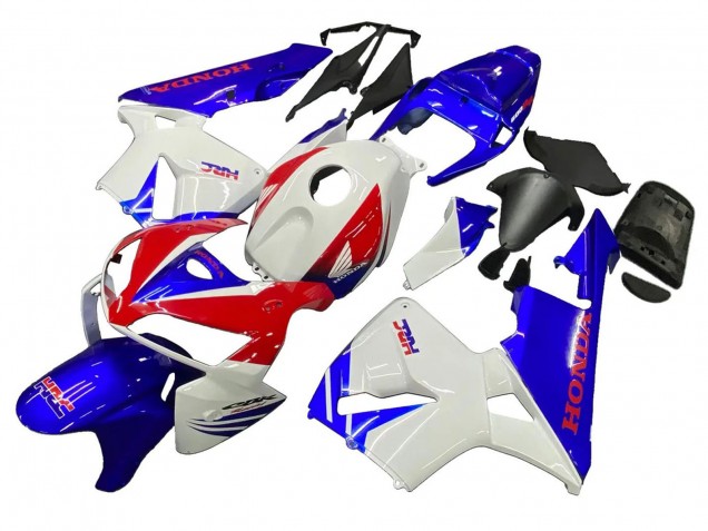 2005-2006 Honda CBR600RR Motorcycle Fairings - White Red Blue HRC Canada