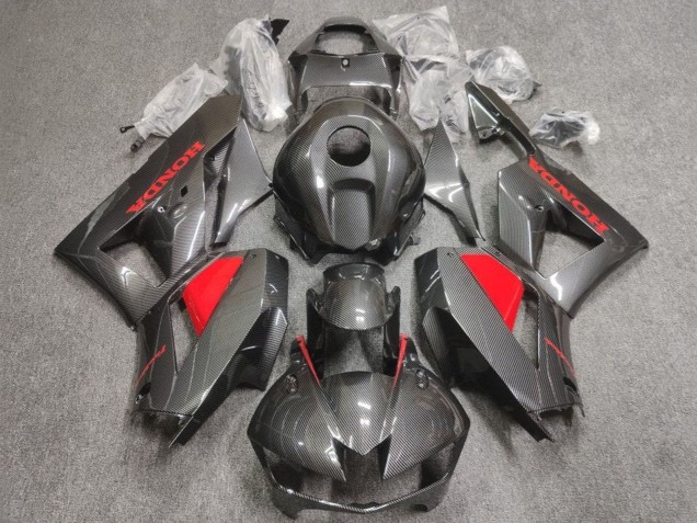 2013-2023 Honda CBR600RR Motorcycle Fairings - Faux Carbon Fiber Red Canada