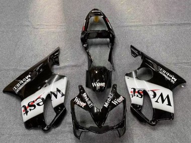 2001-2003 Honda CBR600 F4i Motorcycle Fairings - Glossy Black White West Canada