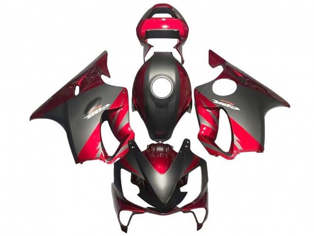 2001-2003 Honda CBR600 F4i Motorcycle Fairings - Red Matte Black Canada