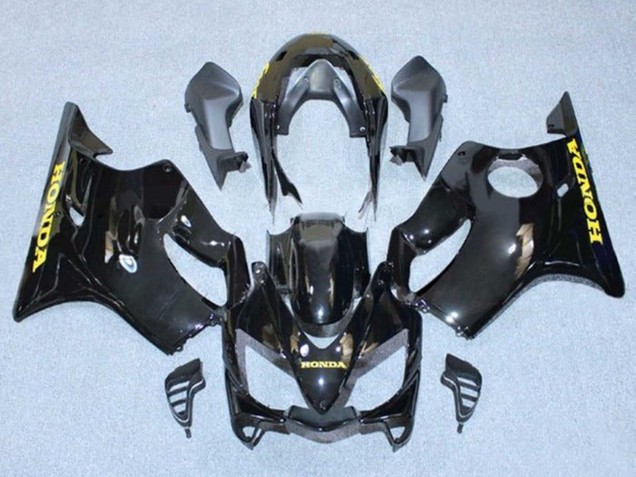 2004-2007 Honda CBR600 F4i Motorcycle Fairings - Glossy Black Gold Decals Canada