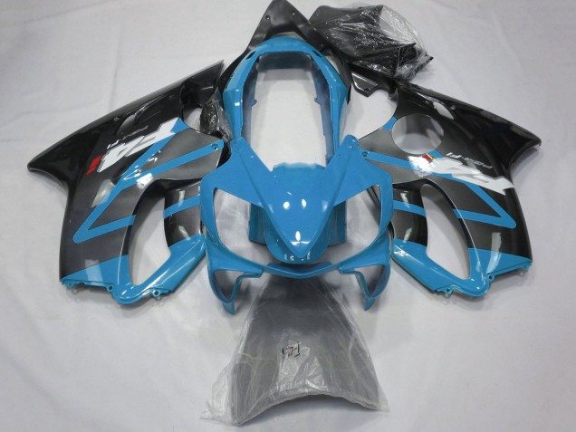 2004-2007 Honda CBR600 F4i Motorcycle Fairings - Light Blue Grey Glossy Black Canada