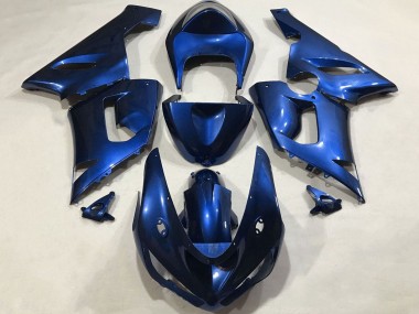 2005-2006 Kawasaki ZX6R Motorcycle Fairings - Blue Canada
