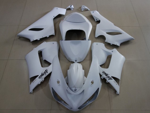 2005-2006 Kawasaki ZX6R Motorcycle Fairings - Matte White Canada