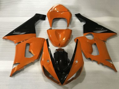 2005-2006 Kawasaki ZX6R Motorcycle Fairings - Orange Black Canada