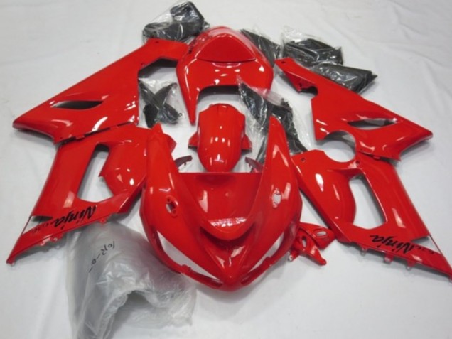 2005-2006 Kawasaki ZX6R Motorcycle Fairings - Red Canada