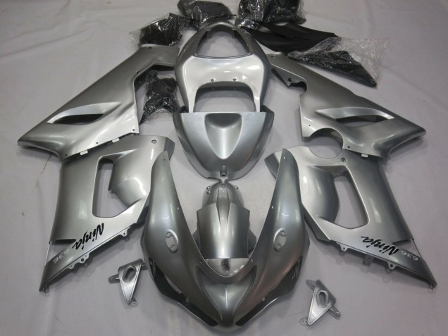 2005-2006 Kawasaki ZX6R Motorcycle Fairings - Silver Canada
