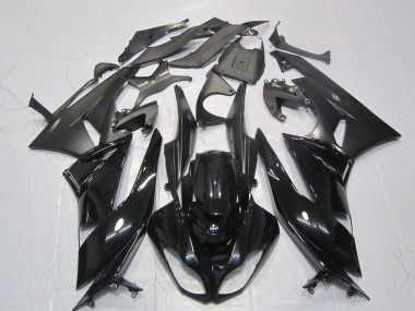 2007-2008 Kawasaki ZX6R Motorcycle Fairings - Glossy Black Matte Black Canada