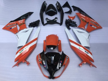 2007-2008 Kawasaki ZX6R Motorcycle Fairings - Orange White Black Canada