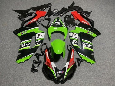 2007-2008 Kawasaki ZX6R Motorcycle Fairings - Black Green White Red Canada