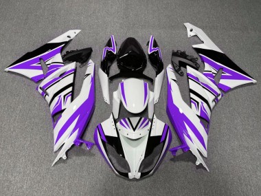 2009-2012 Kawasaki ZX6R Motorcycle Fairings - White Purple Black Canada
