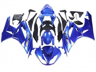2009-2012 Kawasaki ZX6R Motorcycle Fairings - Blue Black Gold Canada