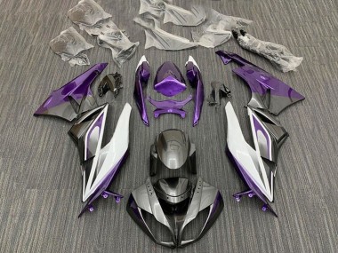 2009-2012 Kawasaki ZX6R Motorcycle Fairings - Purple White Silver Black Canada