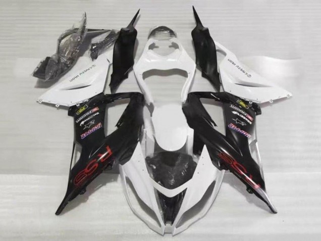 2013-2018 Kawasaki ZX6R Motorcycle Fairings - White Black Red RSS Canada