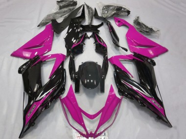 2013-2018 Kawasaki ZX6R Motorcycle Fairings - Pink Glossy Black Canada