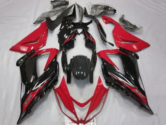 2013-2018 Kawasaki ZX6R Motorcycle Fairings - Red Glossy Black Canada