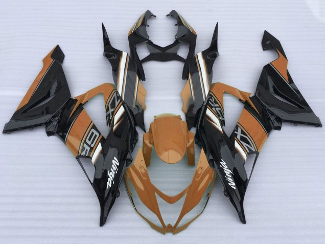2013-2018 Kawasaki ZX6R Motorcycle Fairings - Orange Black White Canada