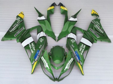 2013-2018 Kawasaki ZX6R Motorcycle Fairings - Green Yellow Blue White Canada